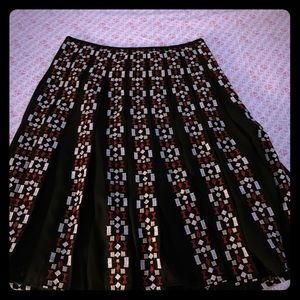 Embroidered panel skirt. Ann Taylor holiday 2017.